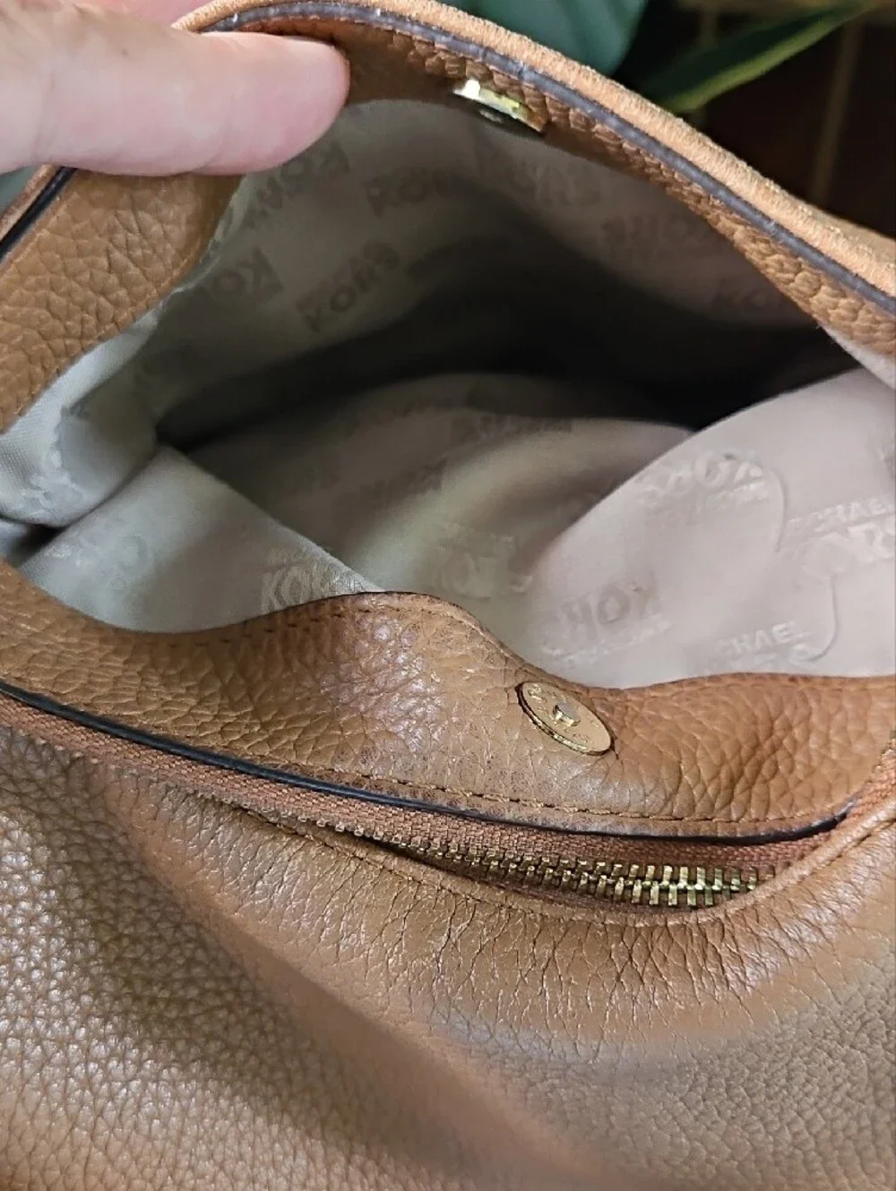 Michael Kors Lydia Large Hobo Shoulder Bag with Tassel in Pebbled Leather